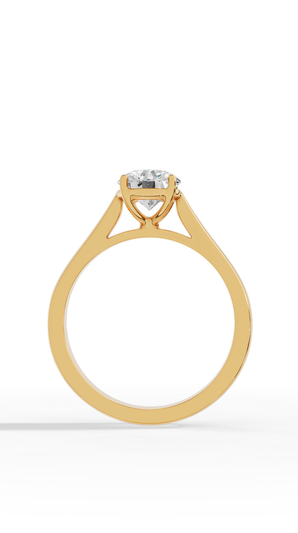 Eternal Brilliant Round Cut Solitaire Ring 14K Yellow Gold 1.0 CTW