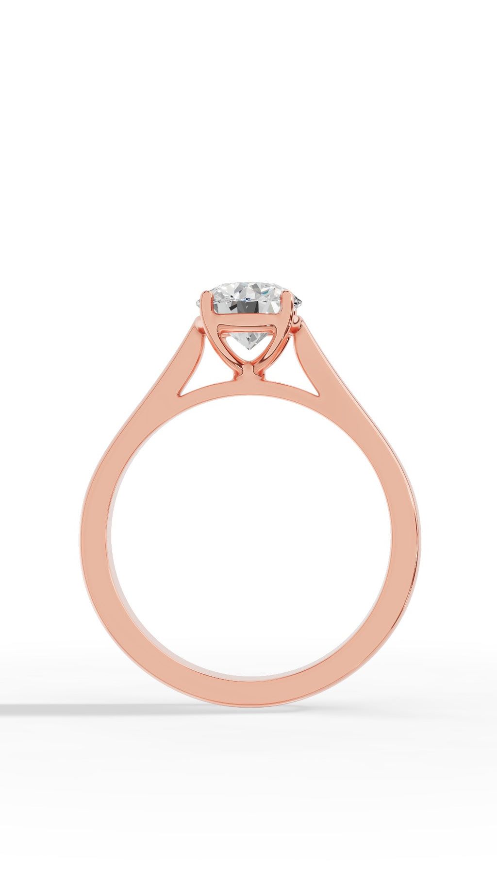 Eternal Brilliant Round Cut Solitaire Ring 18K Rose Gold 1.0 CTW