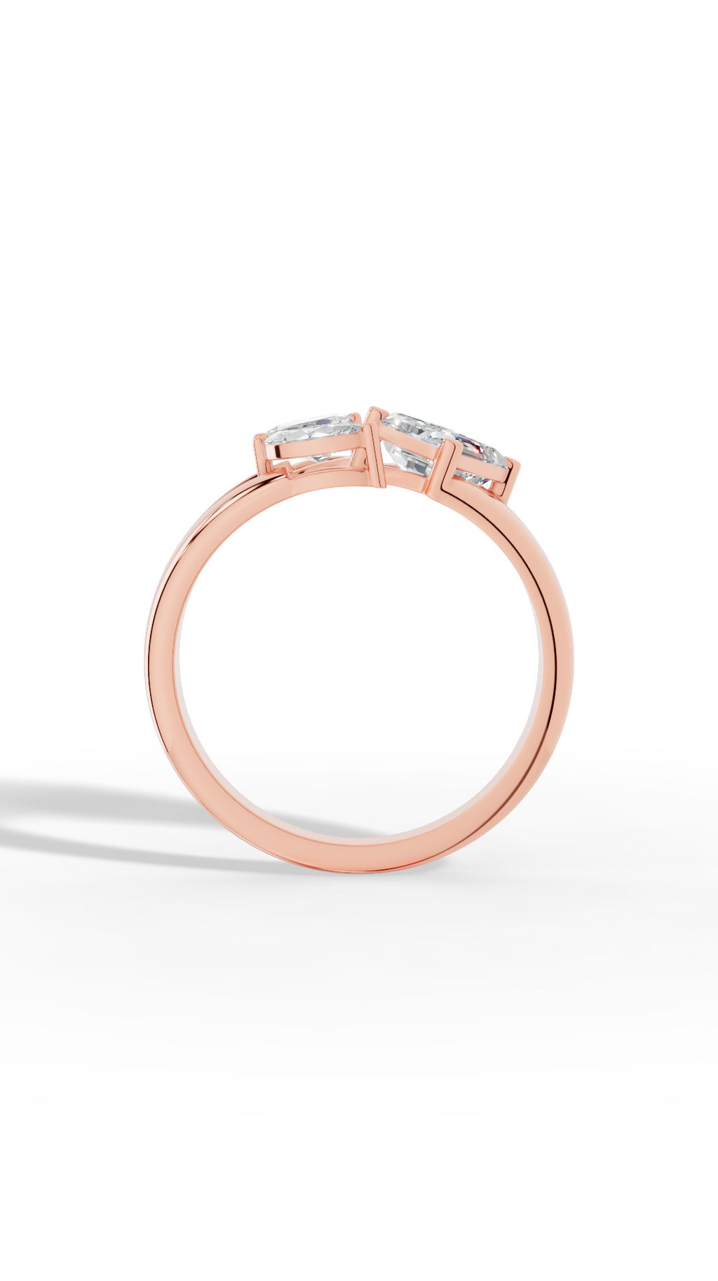 Floral Ring Showcasing Perfect Emerald & Marquise Cut 18K Rose Gold 1.3 CTW