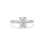 Halo Radiant Cut & Brilliant Round Cut Lab Grown Diamond Five Stone Ring