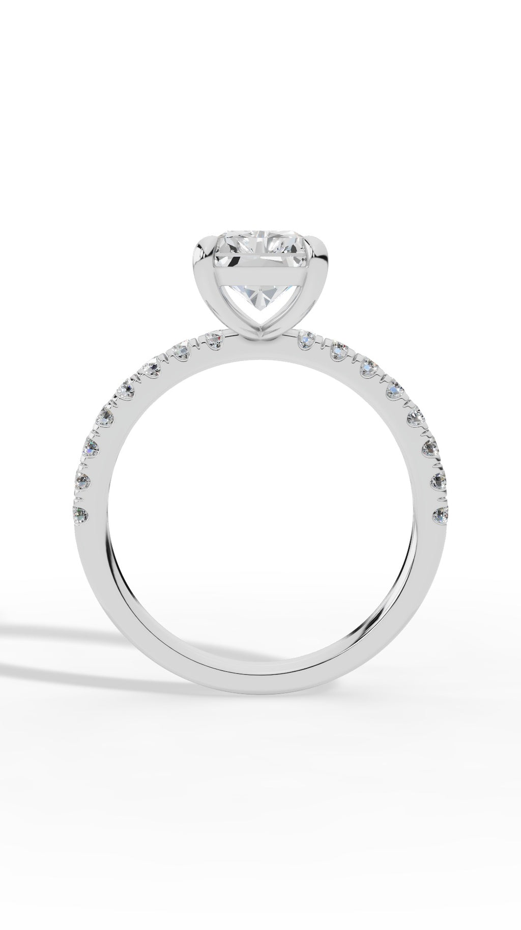 Halo Radiant Cut & Brilliant Round Cut Multi Stone Ring 925 Sterling Silver 2.57 CTW