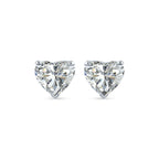 Heart Cut Solitaire Lab-Grown Diamond Stud Earrings