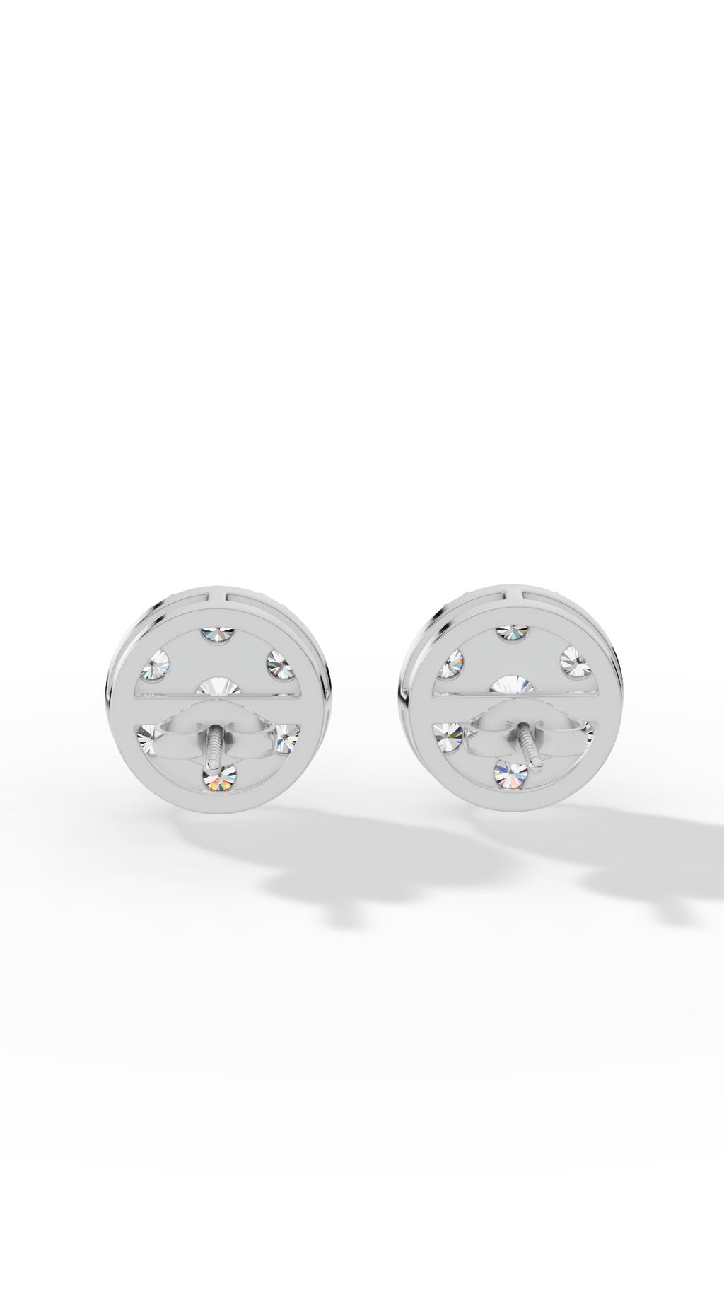 Heart Prong Brilliant Round Cut In Cluster Stud Earrings 14K White Gold 1.6 CTW