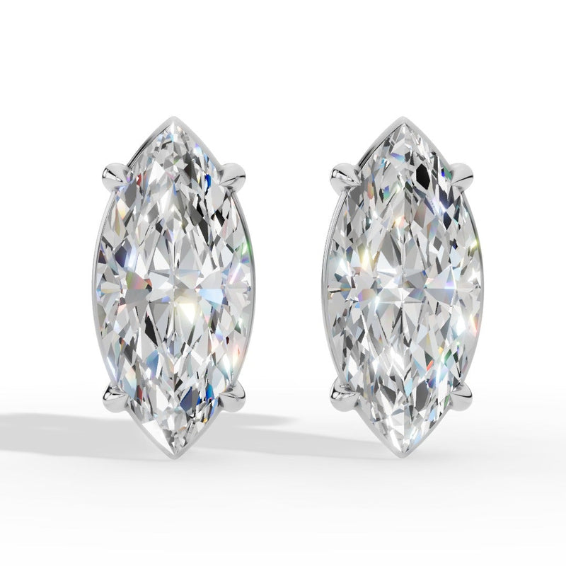 Marquise Cut  Solitaire Lab-Grown Diamond Stud Earrings