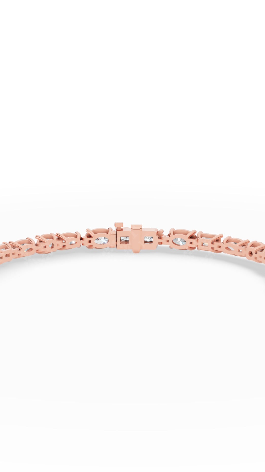 Mixed Cut Tennis Bracelet 10K Rose Gold 7.7 CTW