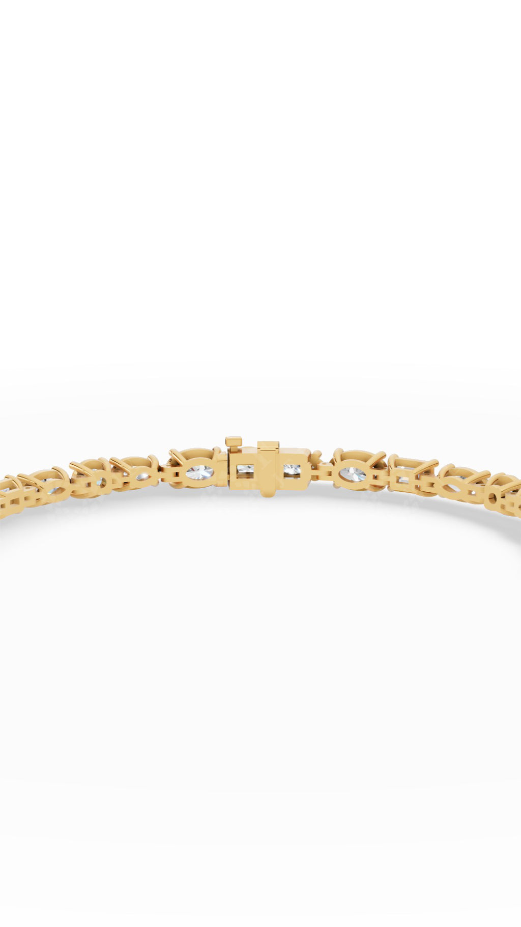 Mixed Cut Tennis Bracelet 10K Yellow Gold 7.7 CTW