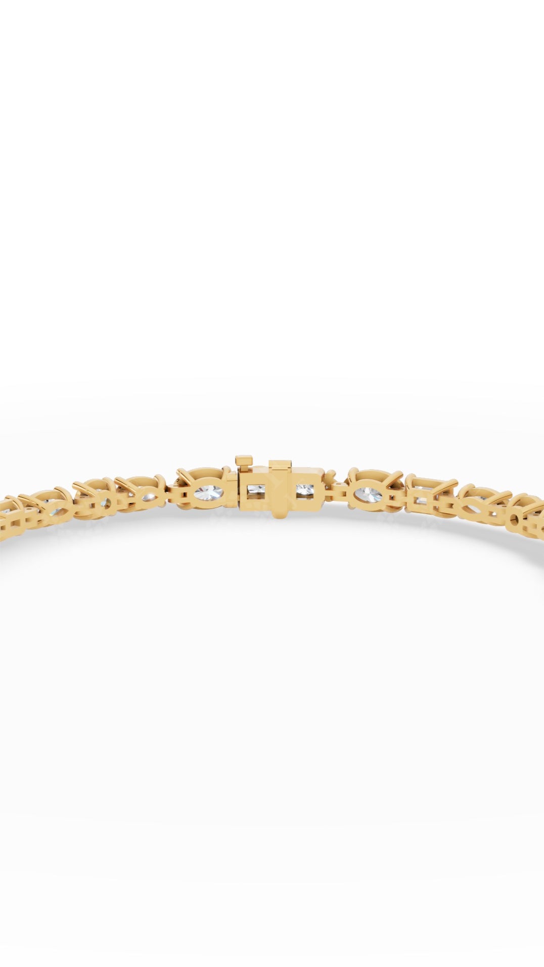Mixed Cut Tennis Bracelet 18K Yellow Gold 7.7 CTW