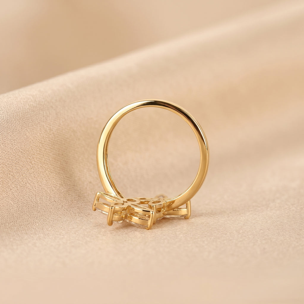 Nature-Inspired Marquise Lab Grown Diamond Bypass Ring in 14K Yellow Gold 1.12 CTW