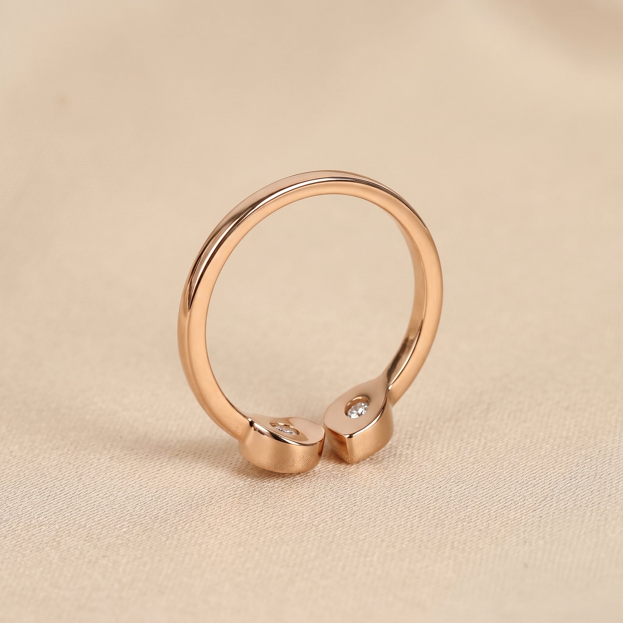 Pear Lab Grown Diamond Toi et Moi Ring in 14K Rose 1.50 CTW