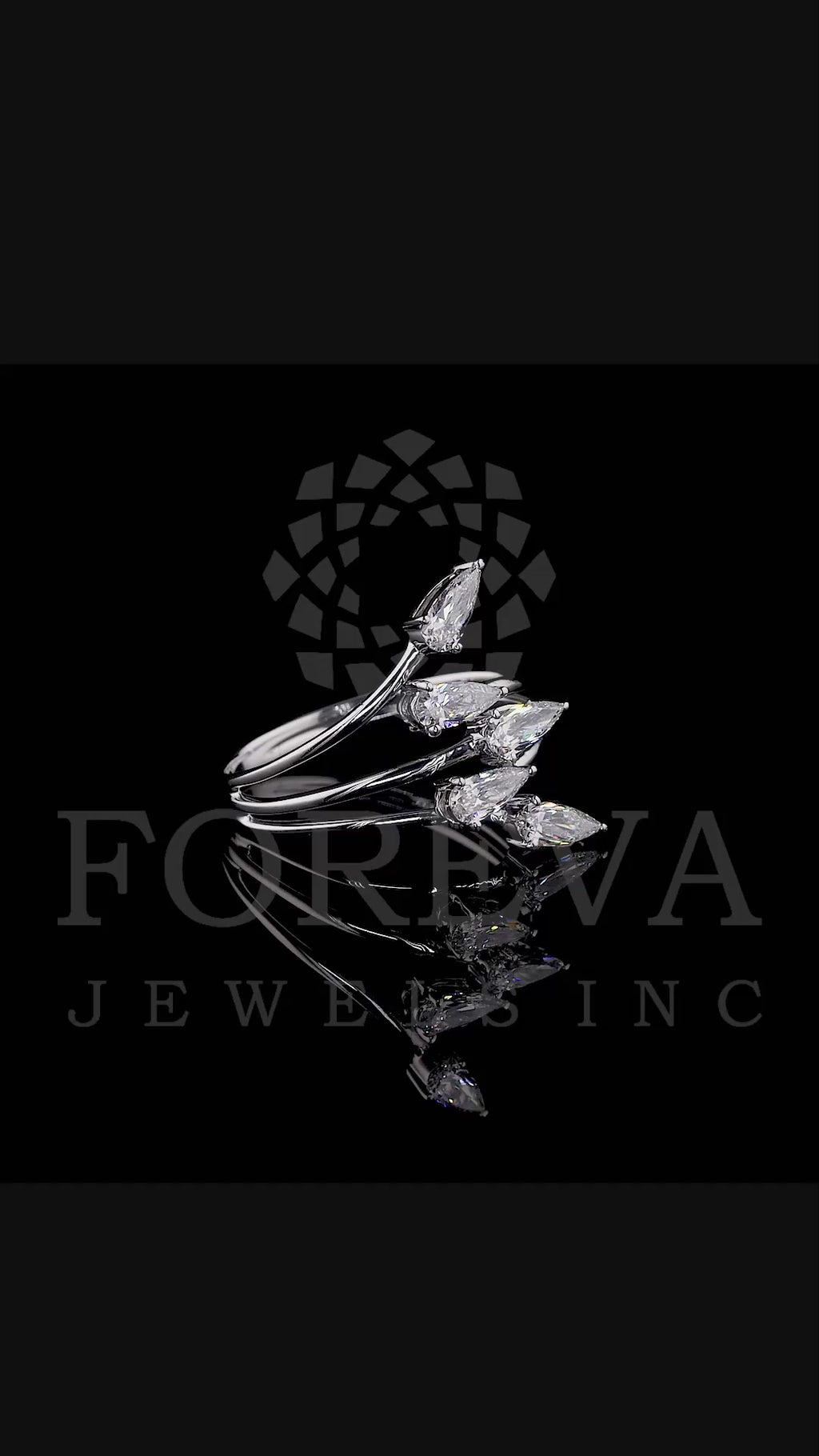 PEAR LAB GROWN DIAMOND WEDDING RING