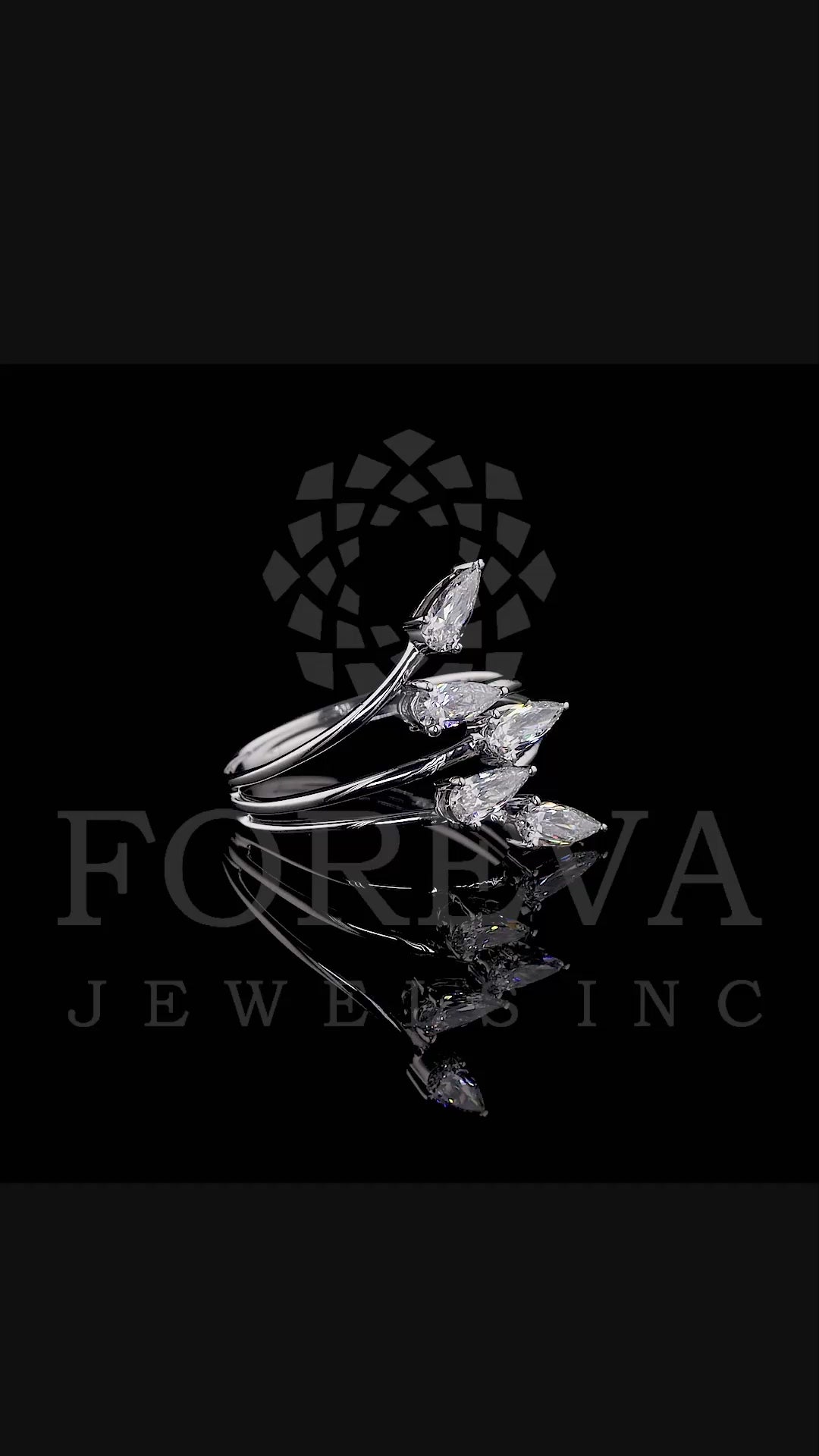 PEAR LAB GROWN DIAMOND WEDDING RING