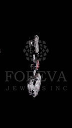 DROP EARRINGS WITH COMBINATION OF PEAR, PINK ROUND & OVAL CUT SOLITAIRE DIAMOND  IN GOLD