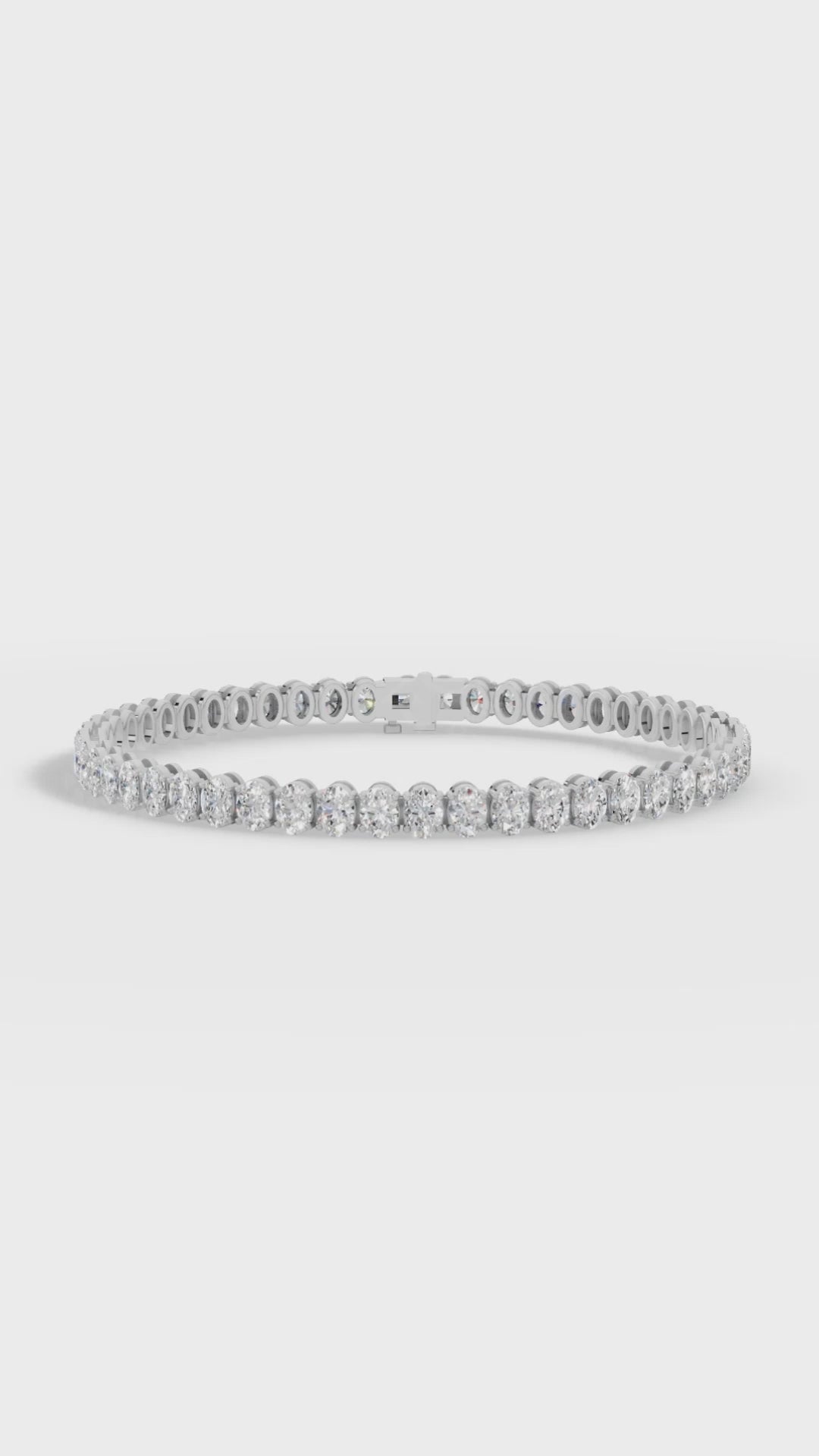 7" Oval Cut Tennis Bracelet 925 Sterling Silver 8.3 CTW