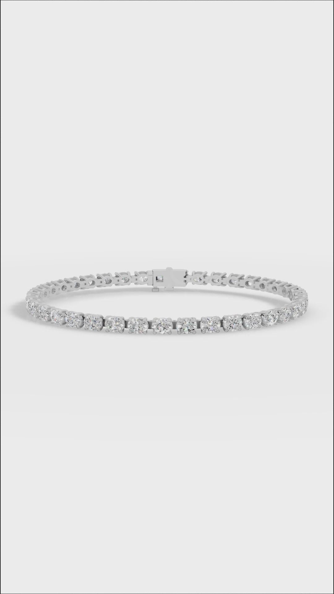 Oval Cut Lab Grown Diamond Tennis Bracelet