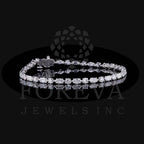 ROUND & MARQUISE CUT LAB GROWN DIAMOND TENNIS BRACELET
