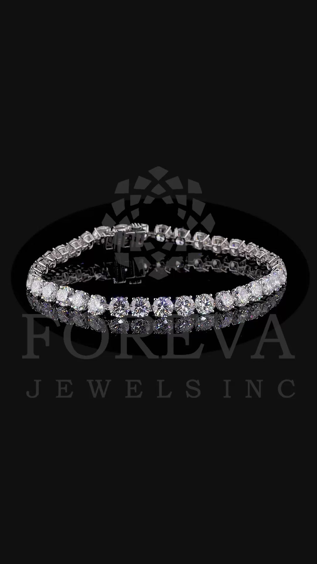 FOUR PRONG ROUNG BRACELET LAB GROWN DIAMOND TENNIS BRACELET