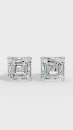 Princess Cut Solitaire Stud Earrings