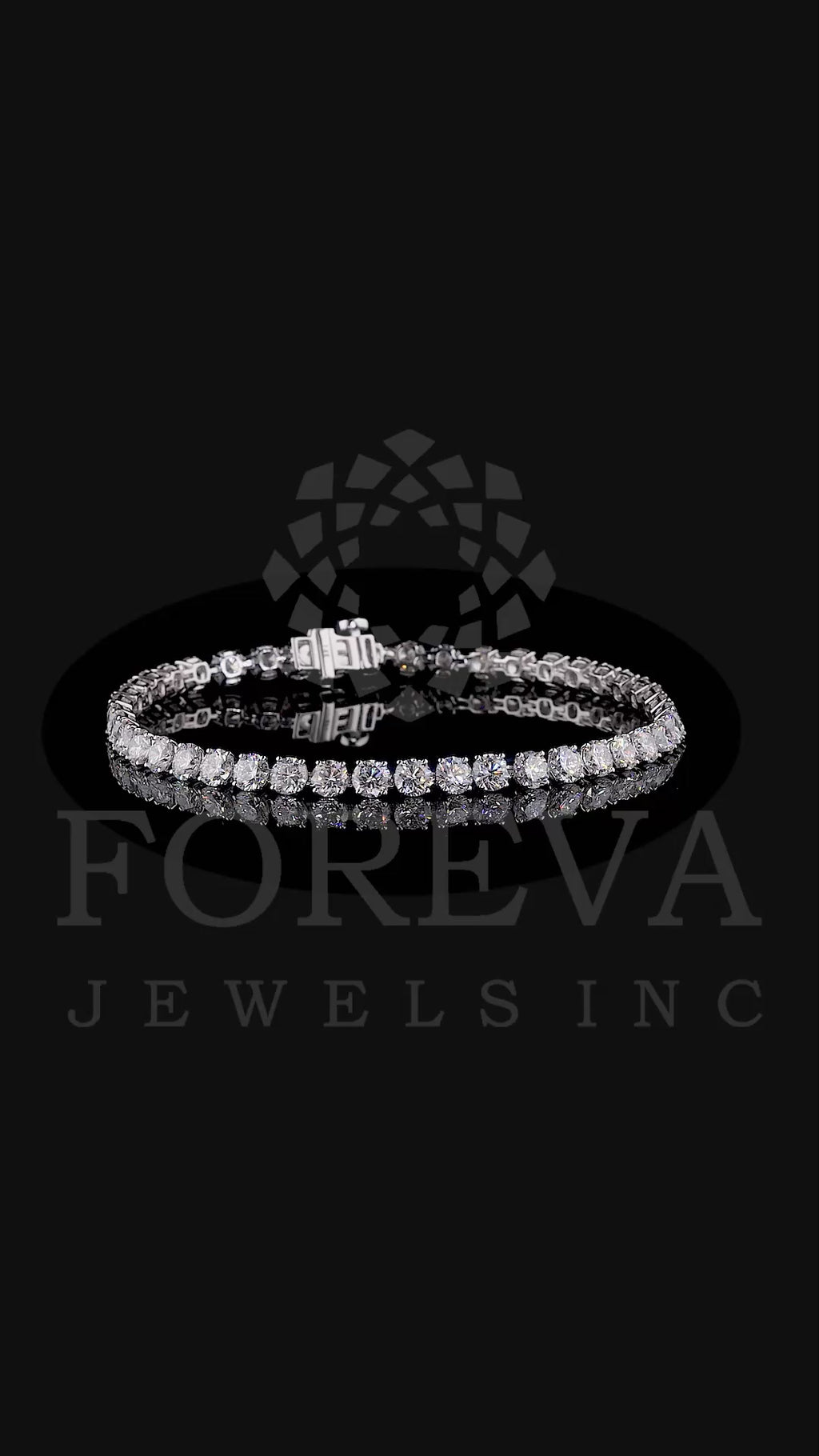 FOUR PRONG ROUNG BRACELET LAB GROWN DIAMOND TENNIS BRACELET
