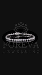 FOUR PRONG ROUNG BRACELET LAB GROWN DIAMOND TENNIS BRACELET