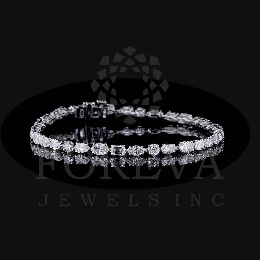 FANCY CUT LAB GROWN DIAMOND TENNIS BRACELET