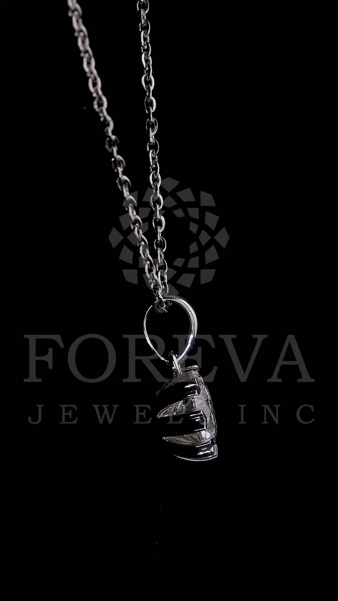 FANCY SHAPED HEART PRONG PENDENT WITH SOLITAIR EXCELLENT ROUND CUT DIAMOND