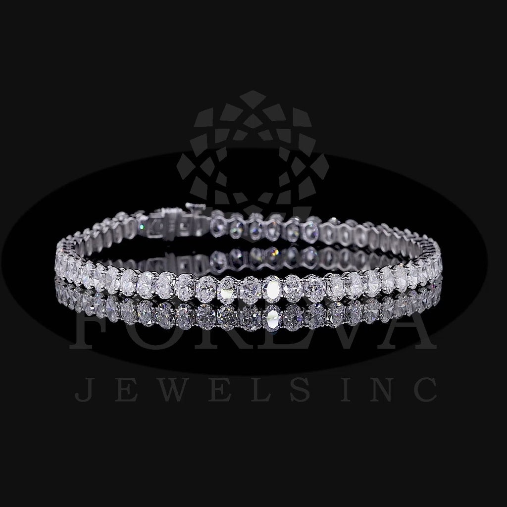 OVAL CUT LAB GROWN DIAMOND TENNIS BRACELET