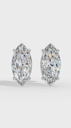 Marquise Cut Solitaire Stud Earrings
