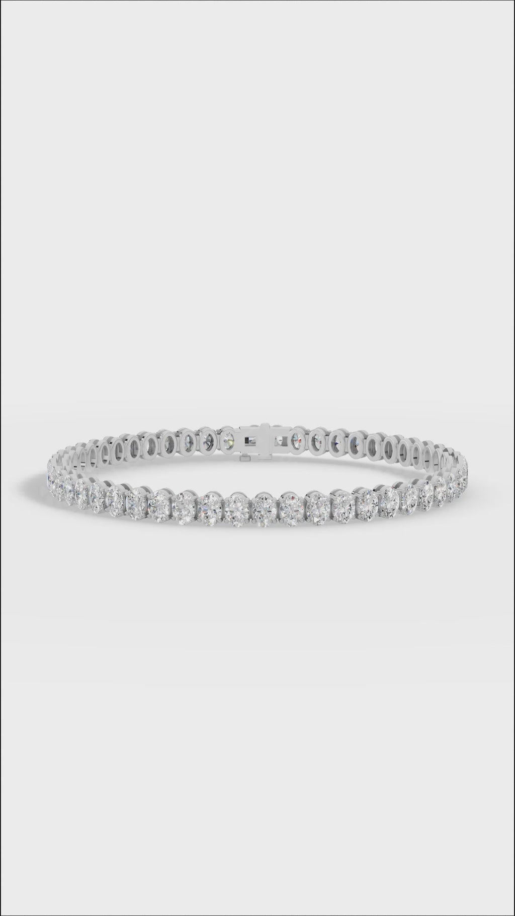 7" Oval Cut Tennis Bracelet