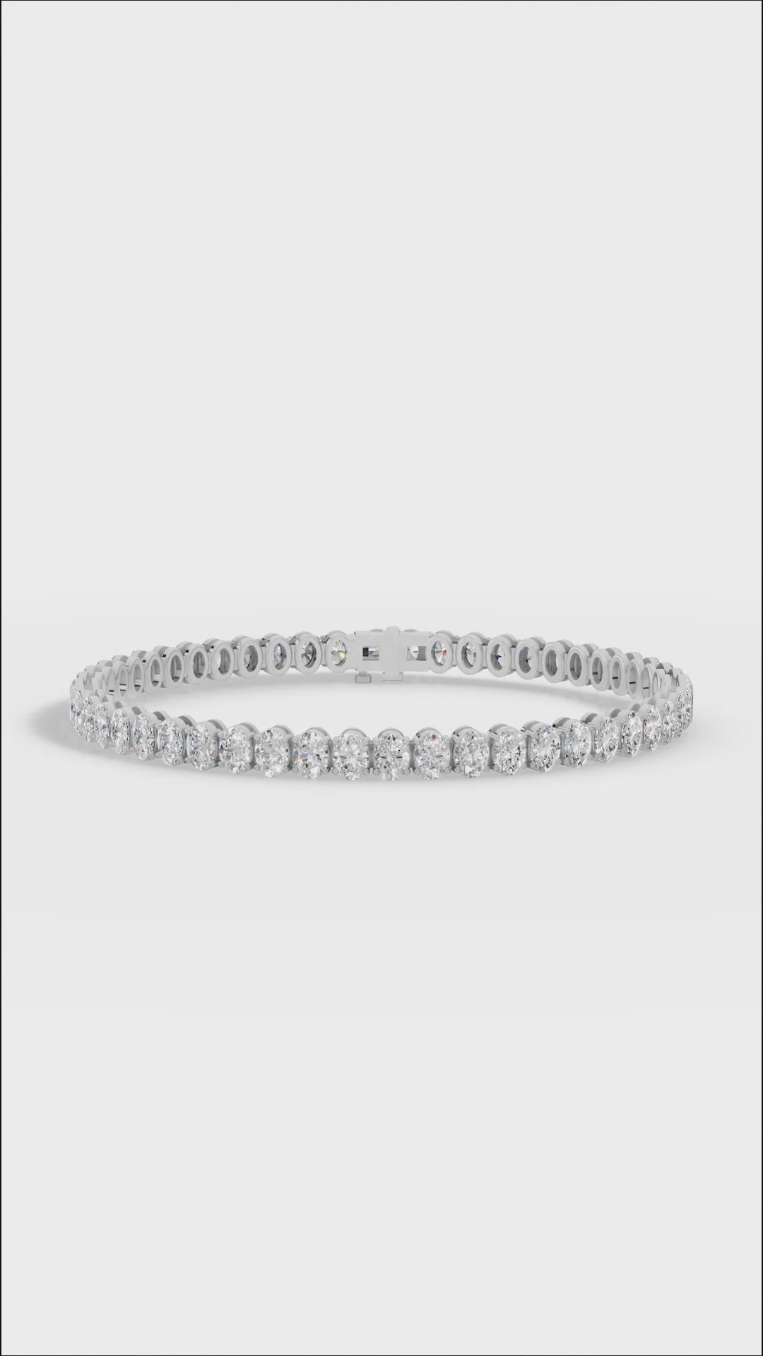 7" Oval Cut Lab Grown Diamond Tennis Bracelet