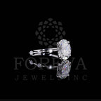 OVAL HIDDEN HALO RING IN ROUND CUT SOLITAIRE LAB GROWN DIAMOND