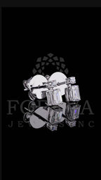 EMERALD CUT STUD EARRINGS