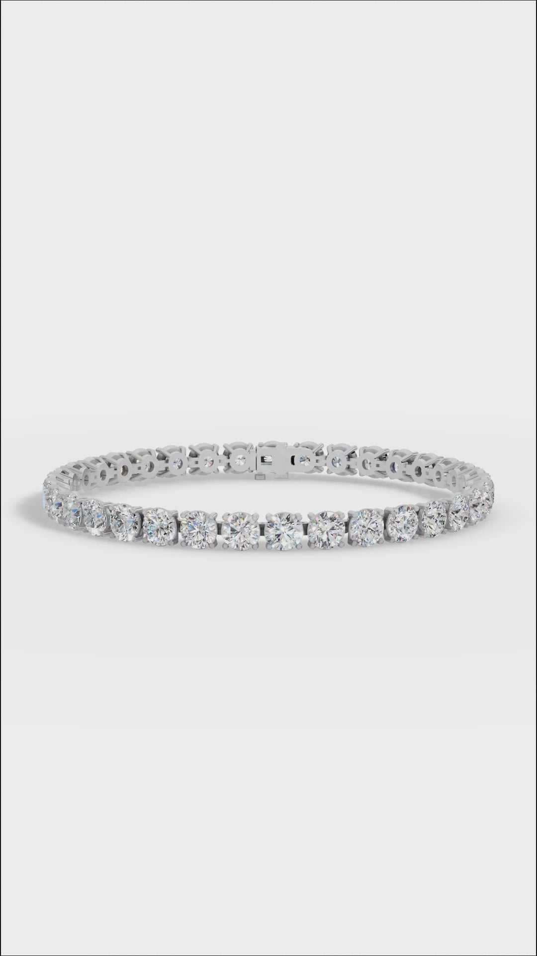 Elongated Four Prong Round Bracelet Lab Grown Diamond Tennis Bracelet 10 Ct