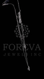DELICATE LAYERED NECKLACE PEAR, OVAL & ROUND CUT SOLITARE LAB GROWN DIAMOND WITH GOLD CHAIN