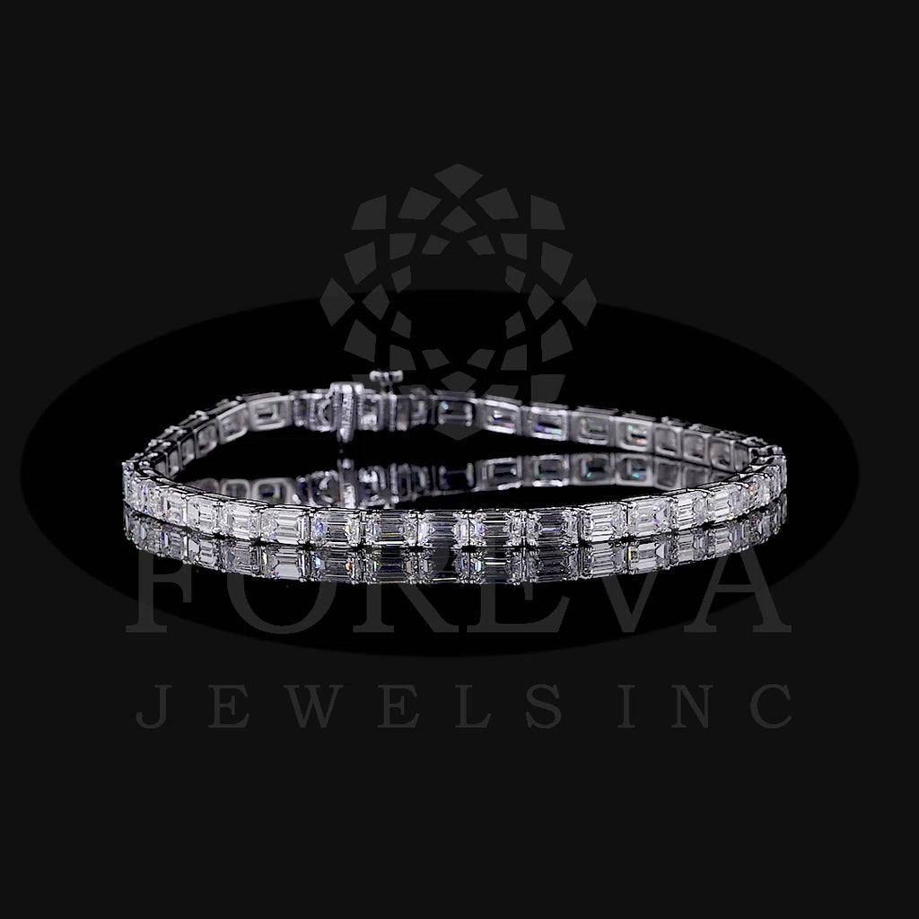 EMERALD CUT LAB GROWN DIAMOND TENNIS BRACELET