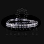 EMERALD CUT LAB GROWN DIAMOND TENNIS BRACELET
