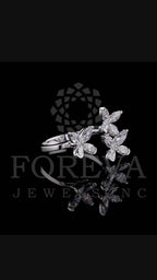 CLASSIC BUTTERFLY RING IN PEAR & MARQUISE CUT SOLITAIRE LAB GROWN DIAMOND