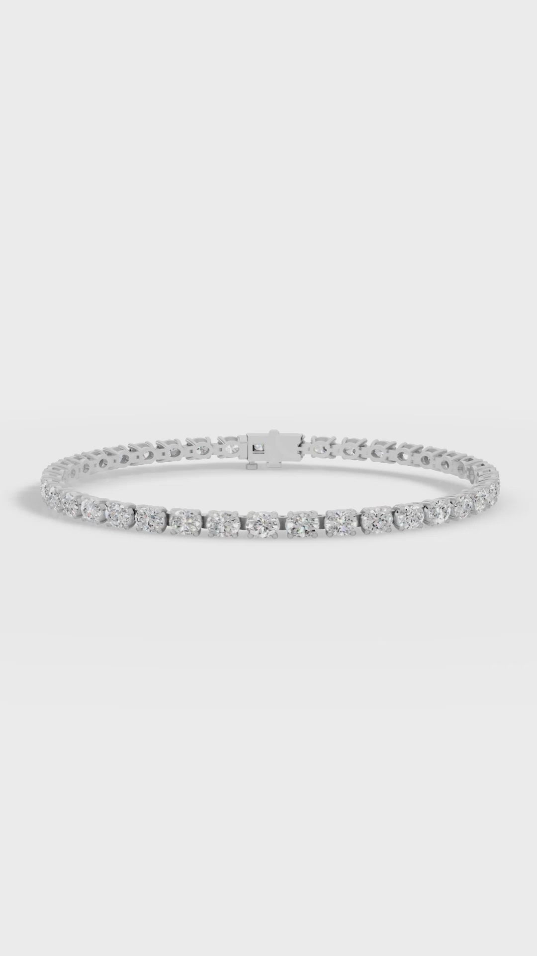 Oval Cut Tennis Bracelet Lab Grown Diamonds 18K Rose Gold 6.2 CTW