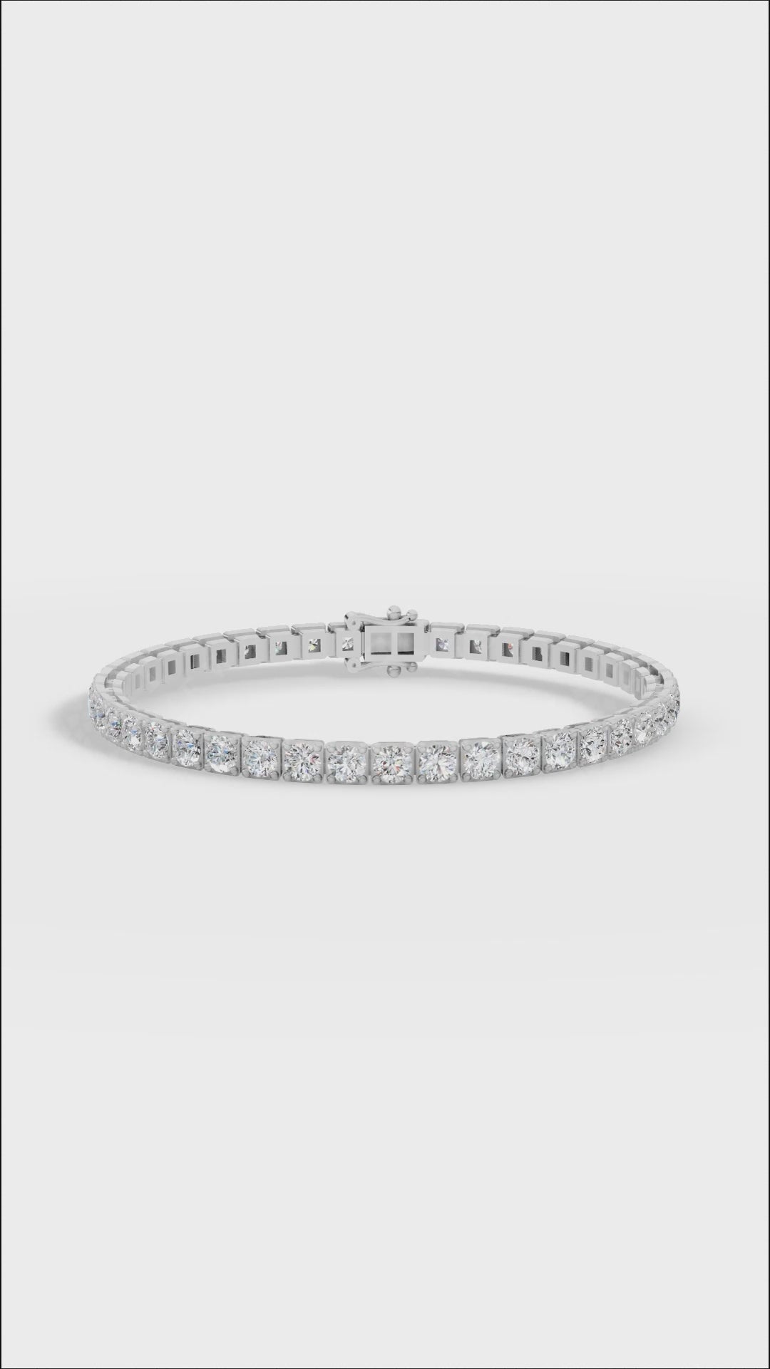 7" Sleek Round Cut Lab Grown Diamond Tennis Bracelet