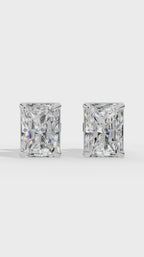 Radiant Cut Solitaire Stud Earrings