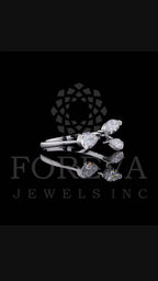 PEAR TRIO RING WITH MARQUISE CUT SOLITAIRE LAB GROWN DIAMOND