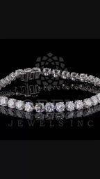 FOUR PRONG ROUNG BRACELET LAB GROWN DIAMOND TENNIS BRACELET
