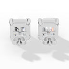 Princess Cut Solitaire Lab-Grown Diamond Stud Earrings white gold back