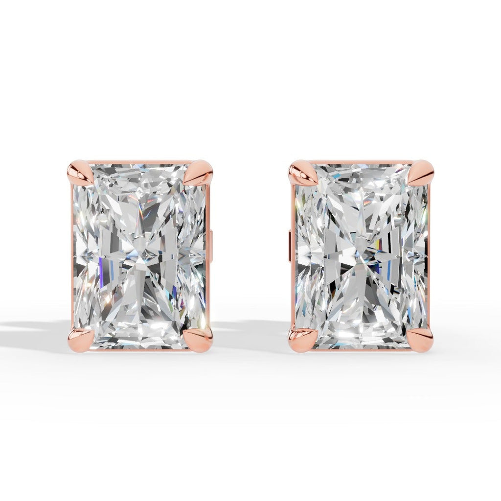 radiant-cut-solitaire-lab-grown-diamond-stud-earrings-fje-0191-14k-rose-gold