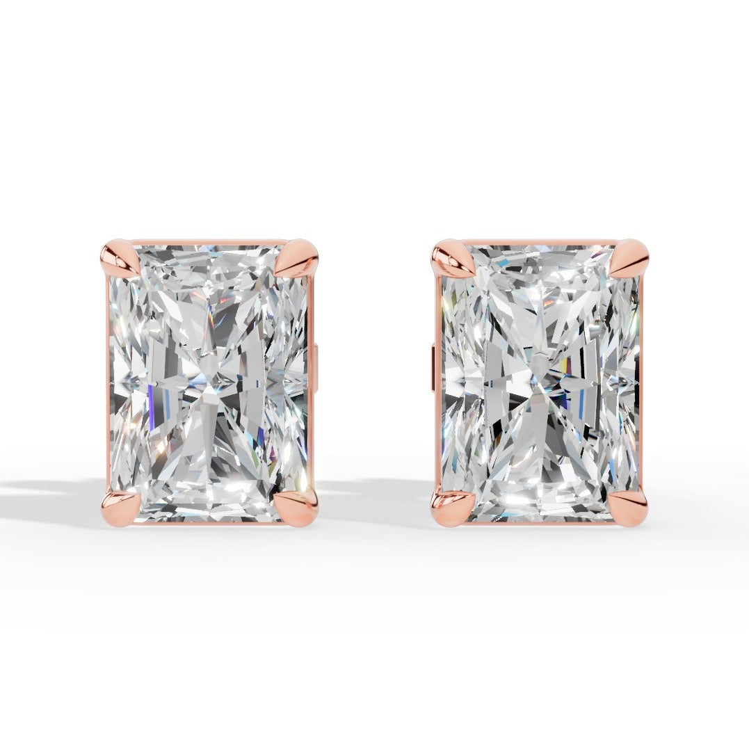 radiant-cut-solitaire-lab-grown-diamond-stud-earrings-fje-0191-14k-rose-gold