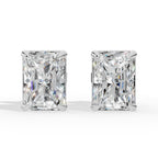 Radiant Cut Solitaire Lab-Grown Diamond Stud Earrings