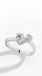 Toi-Et-Moi In Cushion & Pear Cut Lab Grown Diamond Ring