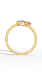 Toi-Et-Moi In Cushion & Pear Cut Lab Grown Diamond Ring